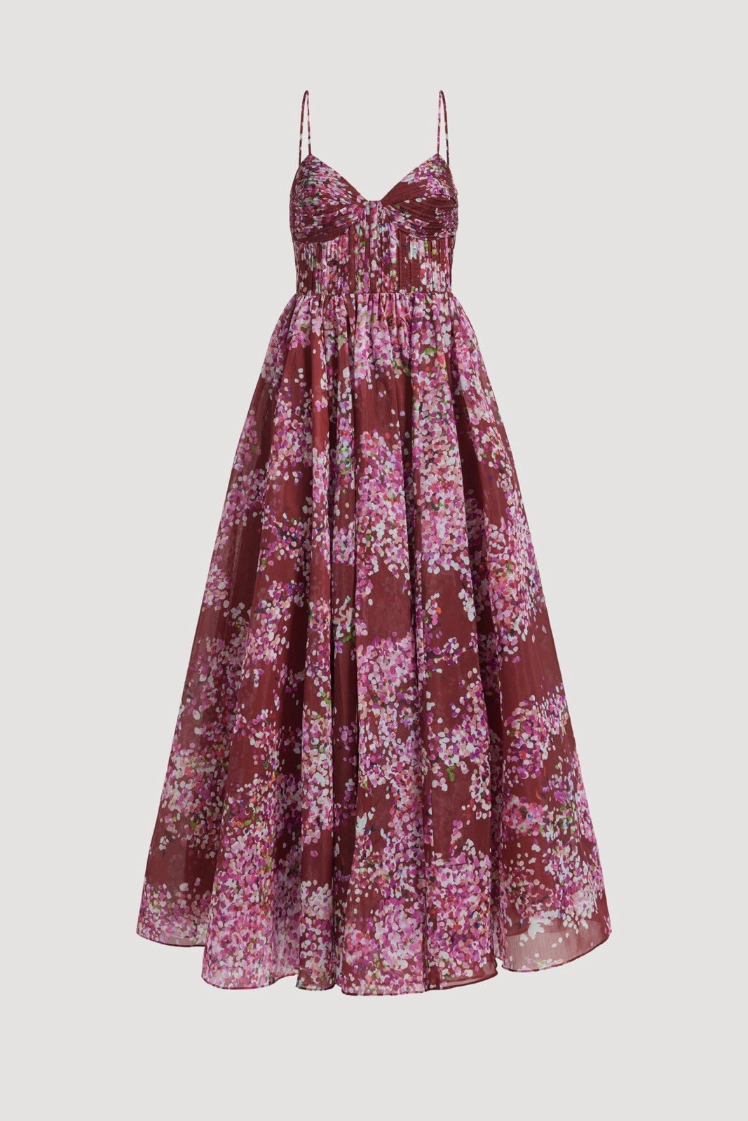 Aje Fortuna Maxi Gown Flora Blossom Pink Purple Floral Dress Size AU 12 US 8