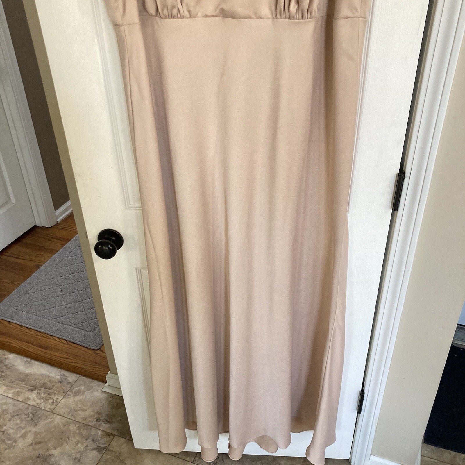BHLDN Sachin & Babi Beckett Satin BridesmaidMaxi Dress in Oyster, Size 26W