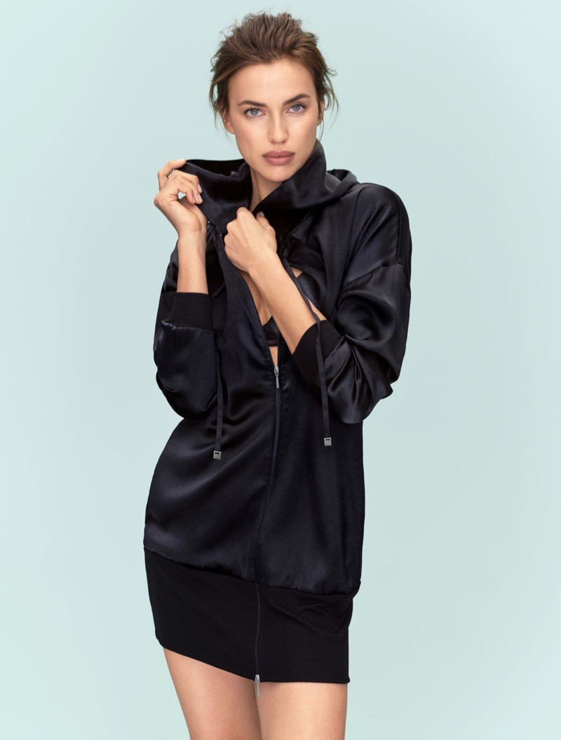 Intimissimi Black 100% Silk Zip Up Jacket Dress Size Small Made In Italy