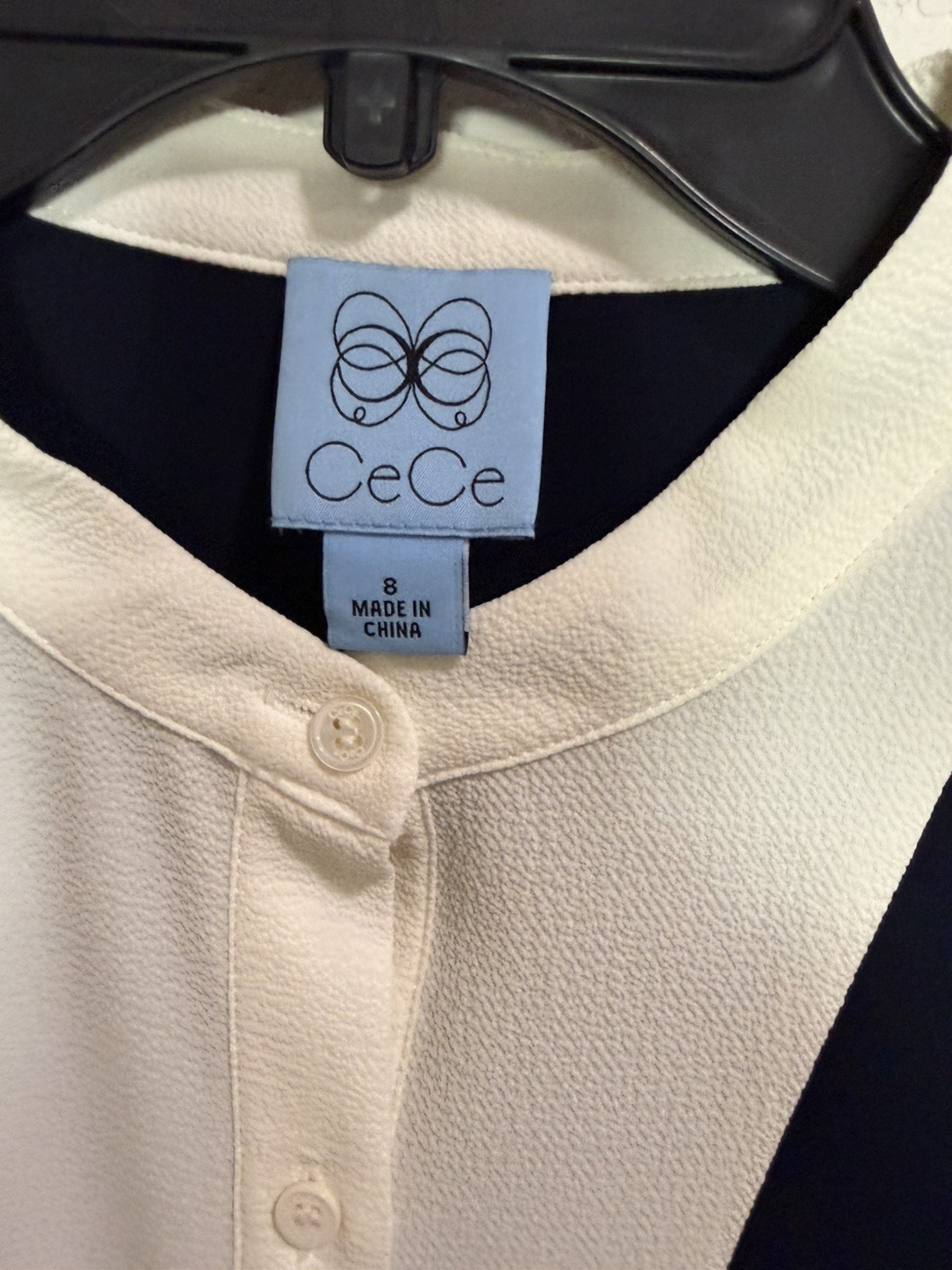 Ladies CeCe Navy & Cream Dress NWT