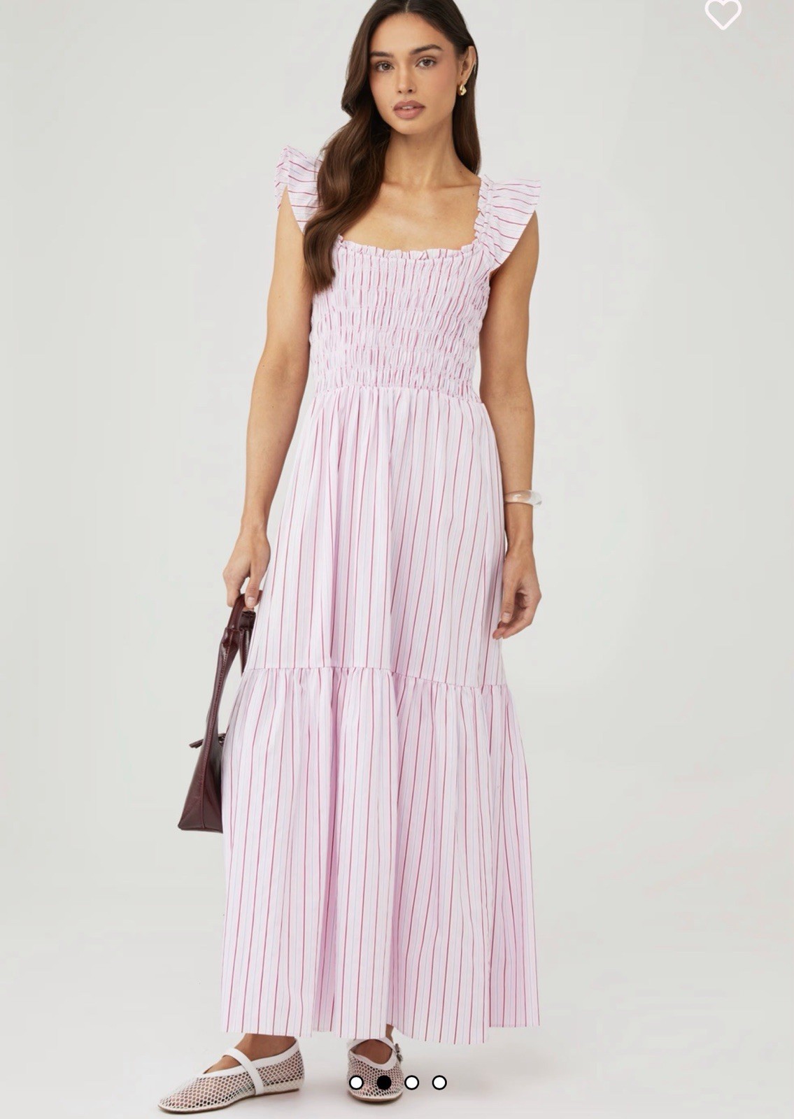 FAITHFULL THE BRAND ANDREA MAXI DRESS Fiori Stripe New US Size 8 New