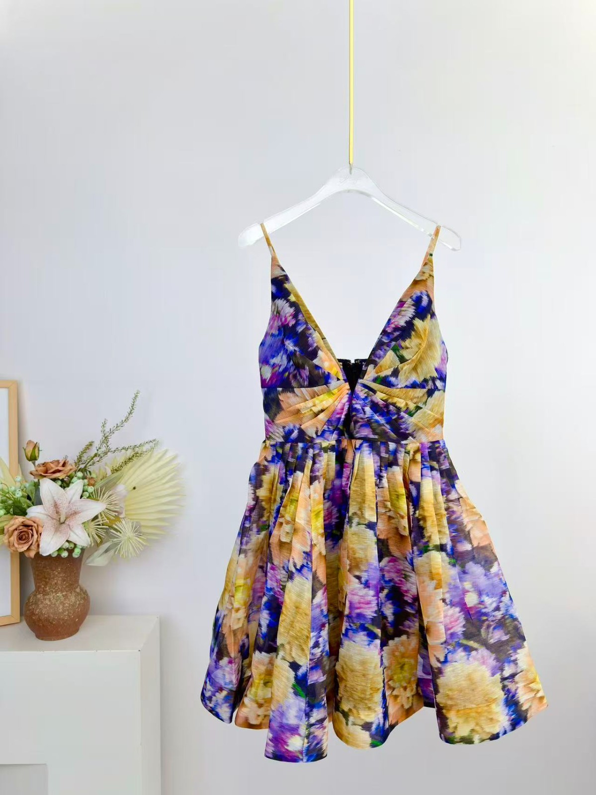 Zimermann V-Neck Straps MINI Sleeveless short skirt Dresses