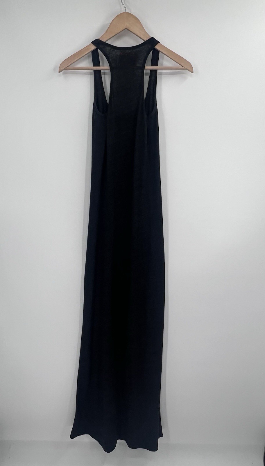 Daftbird Grey Slim Fit Cotton Blend Racer Back Maxi Dress S Made In USA