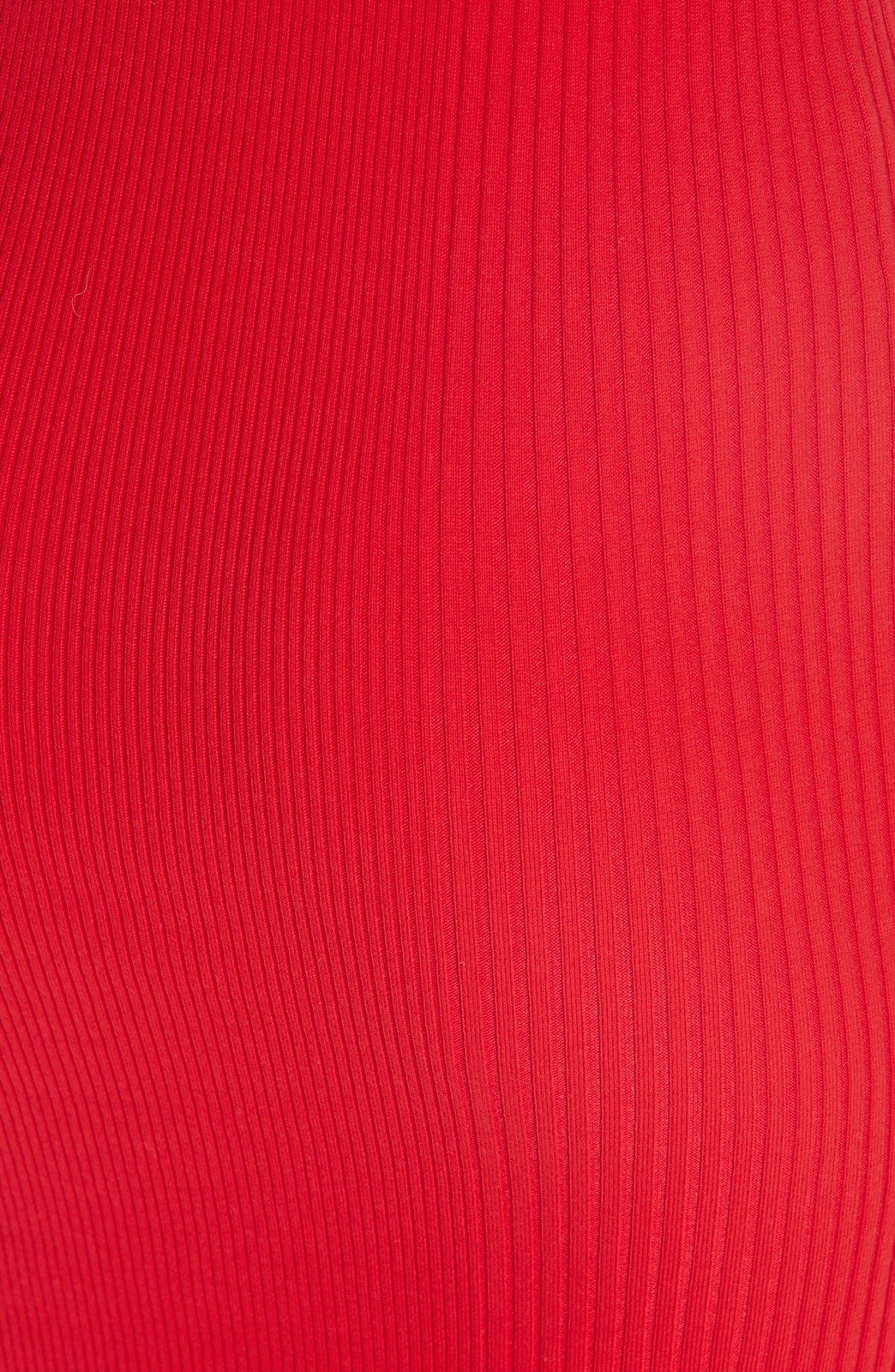 ALEXANDER WANG Snap Short Sleeve Ribbed Knit Bodycon Midi Dress, XS Red