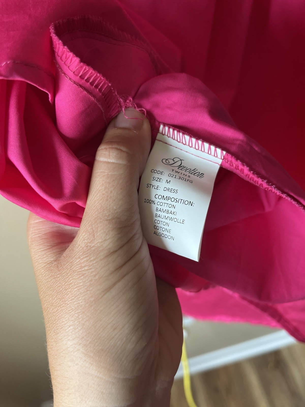 Devotion Twins Hot Pink Solid Azuritis Tunic Bubble Sleeve Asymmetrical Dress M