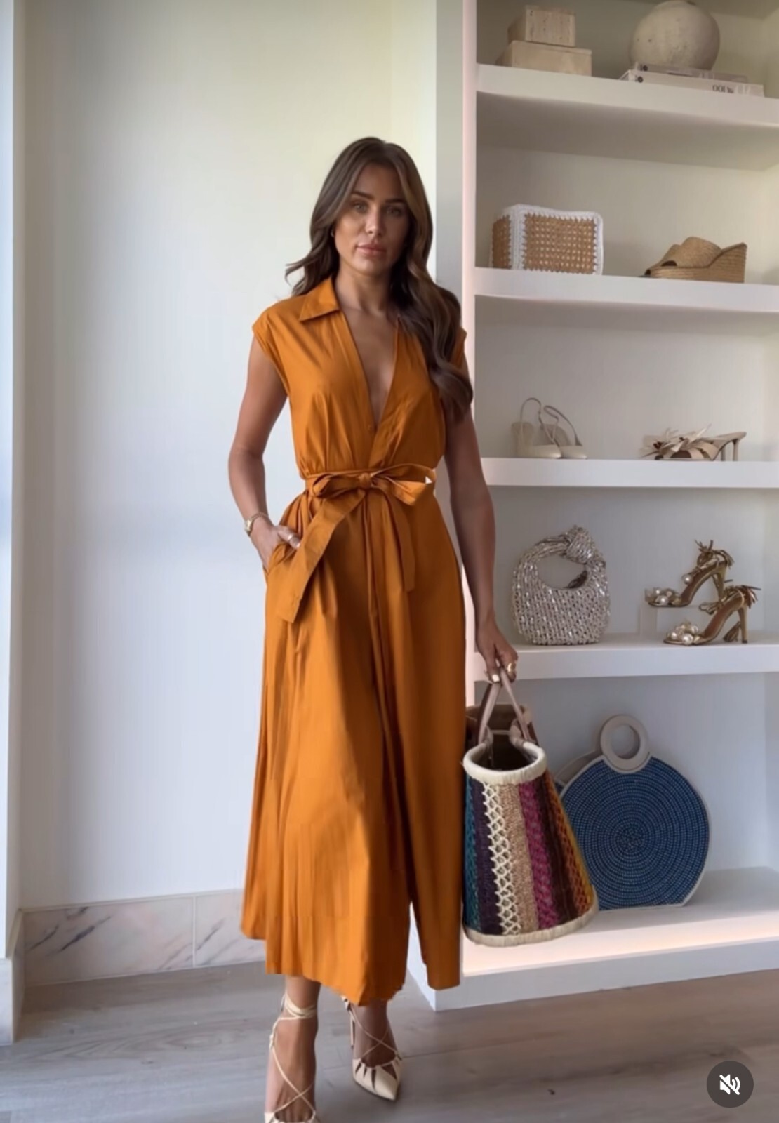 NWT_ZARA ss24 ZW COLLECTION POPLIN SHIRTDRESS Burnt orange | 4786/134_XS-XL