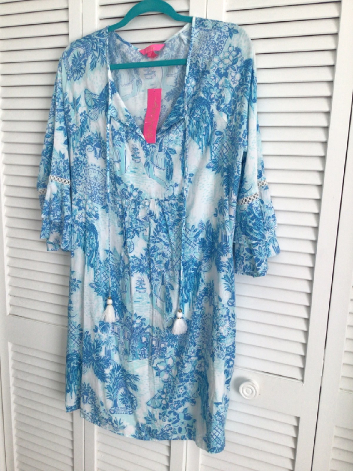 Lilly Pulitzer Azita Tunic Dress Size L NWT Style 004150 Toile Me About It