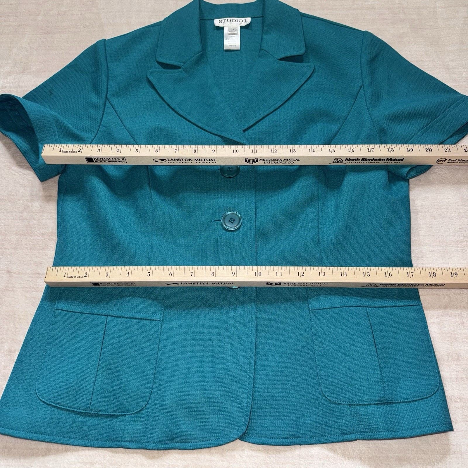 Studio I 2 Pc Dress Jacket Set Size 12 Teal Paisley Maxi Dress Formal