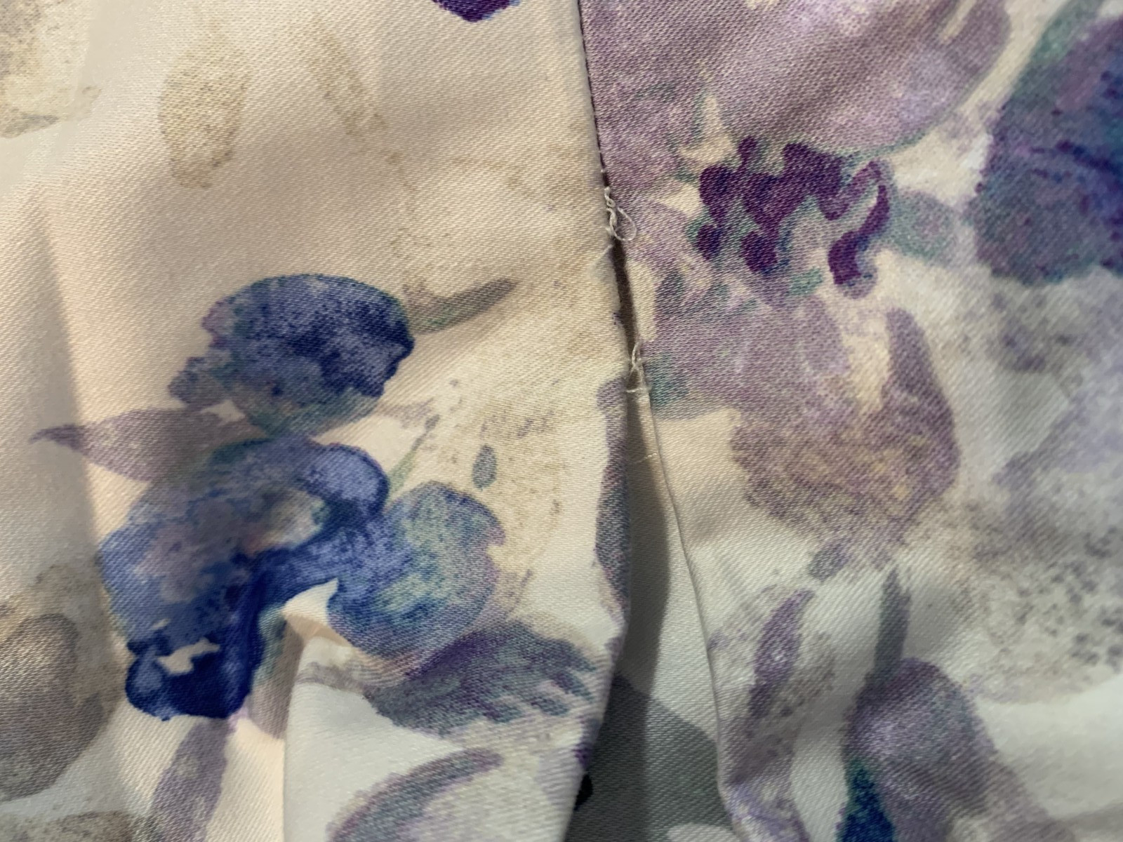 NWT RALPH LAUREN Dress White Purple Green Cotton Sleeveless V Neck Zipper 4P