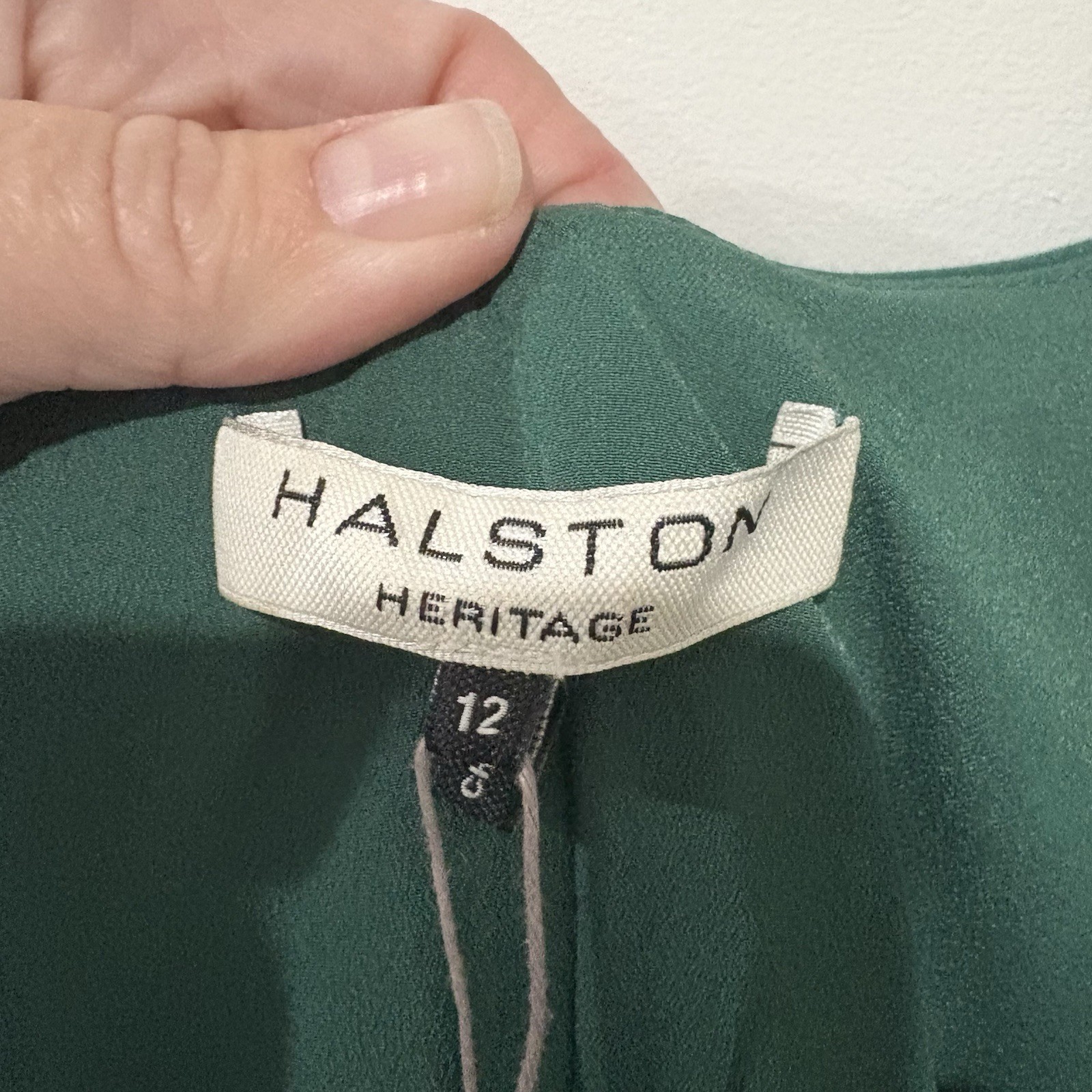Halston Heritage | Faille Tulip Mini Dress Green Holiday Party NWT- Size 12