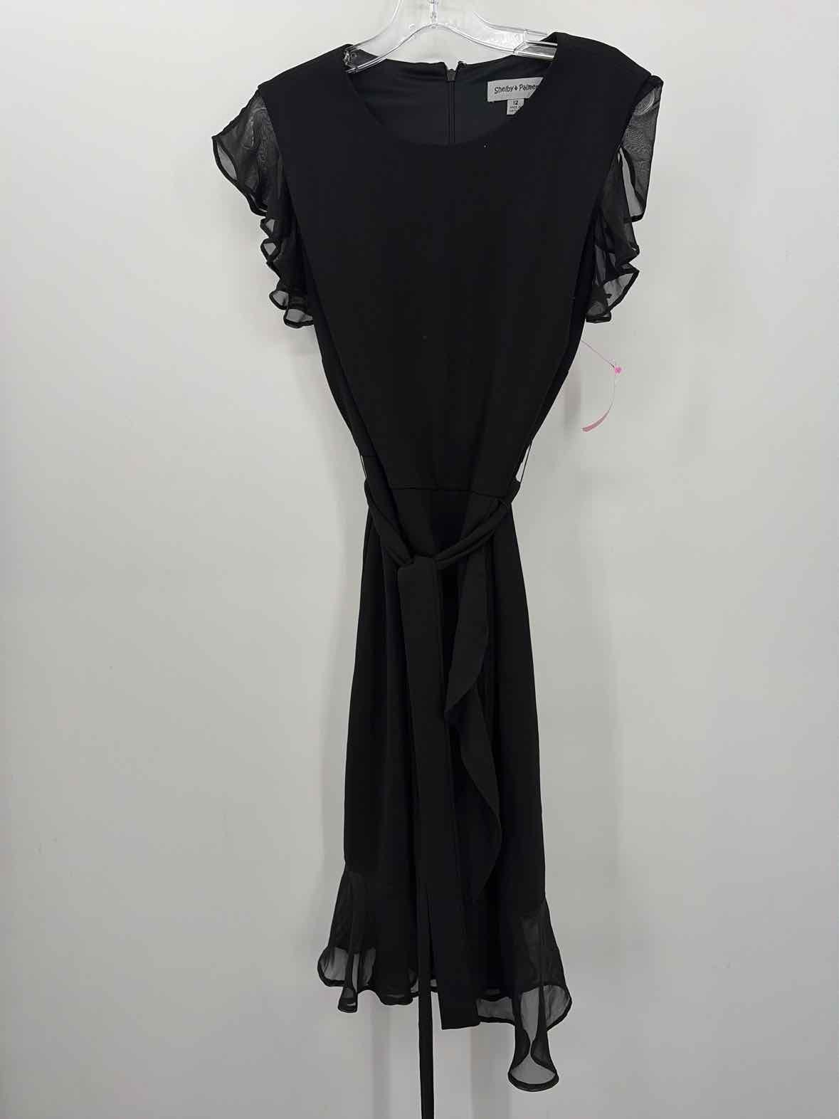 Pre-Owned Shelby & Palmer Black Size 12 Midi Sleeveless Dress