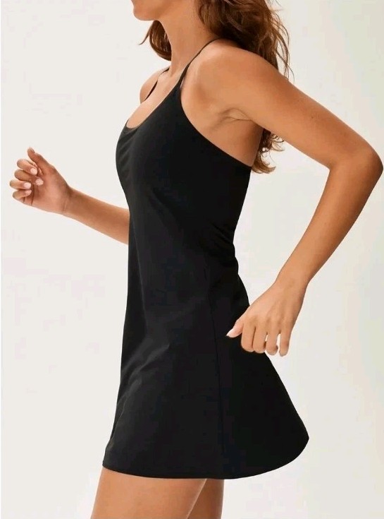 Outdoor Voices The Exercise Dress Size M Racerback Workout Quick Dry Black