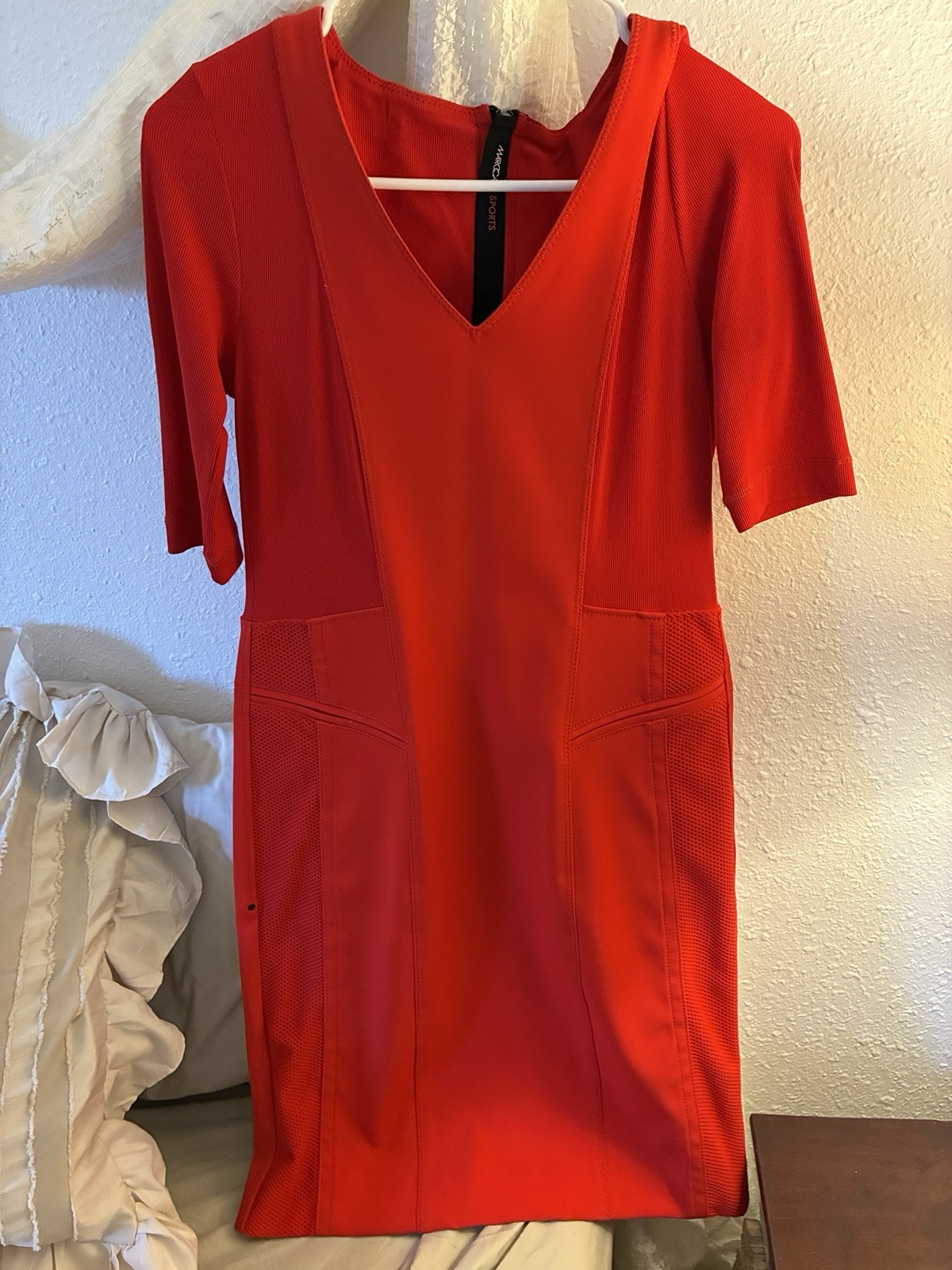 Marc Cain Sports Full Zip Back Black Zipper! Cotton Dress