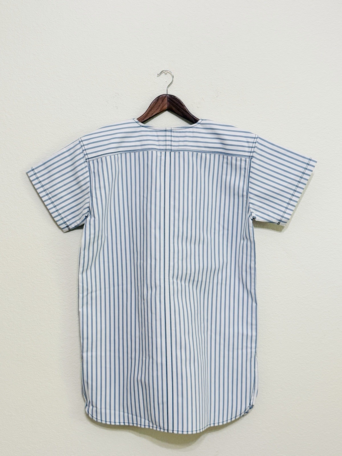 J.Crew Patch-pocket pullover dress in striped structured cotton poplin size M