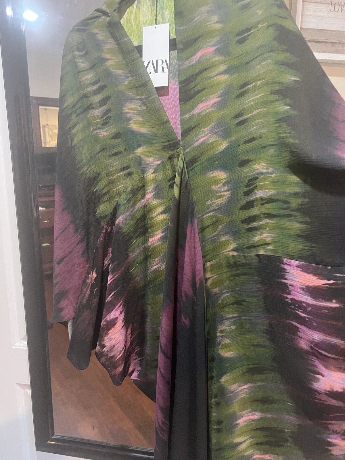 Zara ZW Collection Floral Oversize Kaftan Dress Size M/L NWT