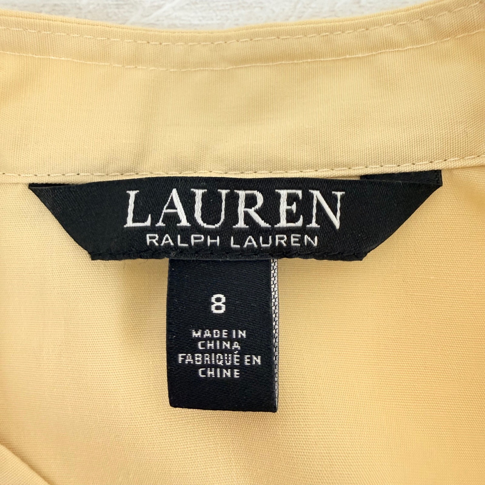 Lauren Ralph Lauren Eyelet Laser Cut Poplin Midi Dress Size 8 Beige Feminine
