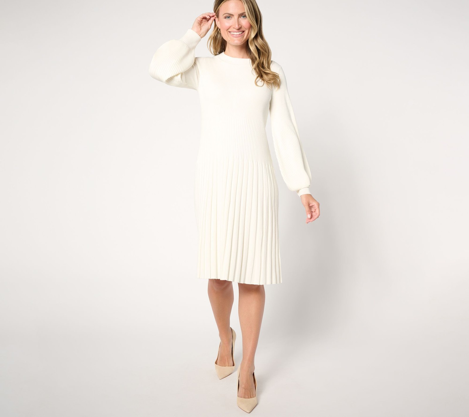 BEAUTIFUL by Lawrence Zarian Women’s Petite Dress P2XS Balloon White A661724