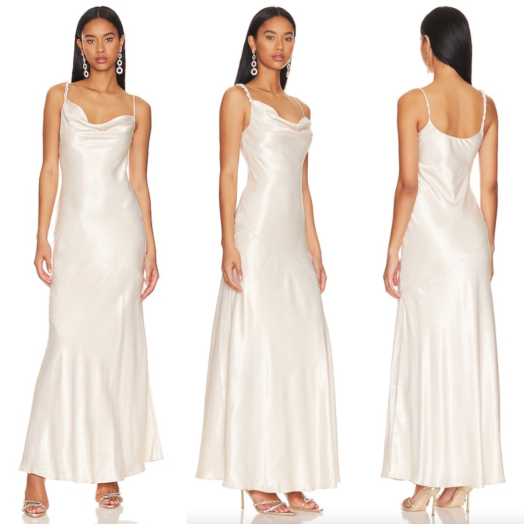House of Harlow 1960 x REVOLVE | Irolo Maxi Dress in Ivory Satin Gown M