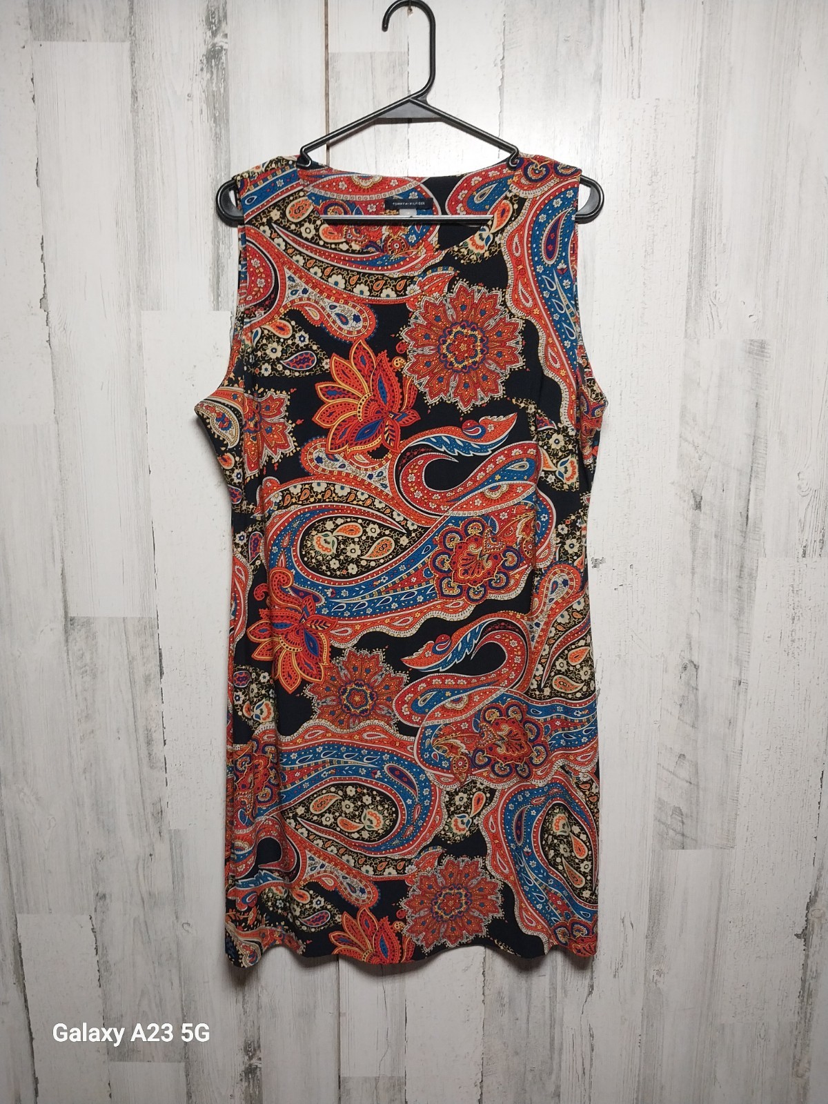Size 14 Tommy Hilfiger Paisley Print Shift Dress Timeless Classic All-Season