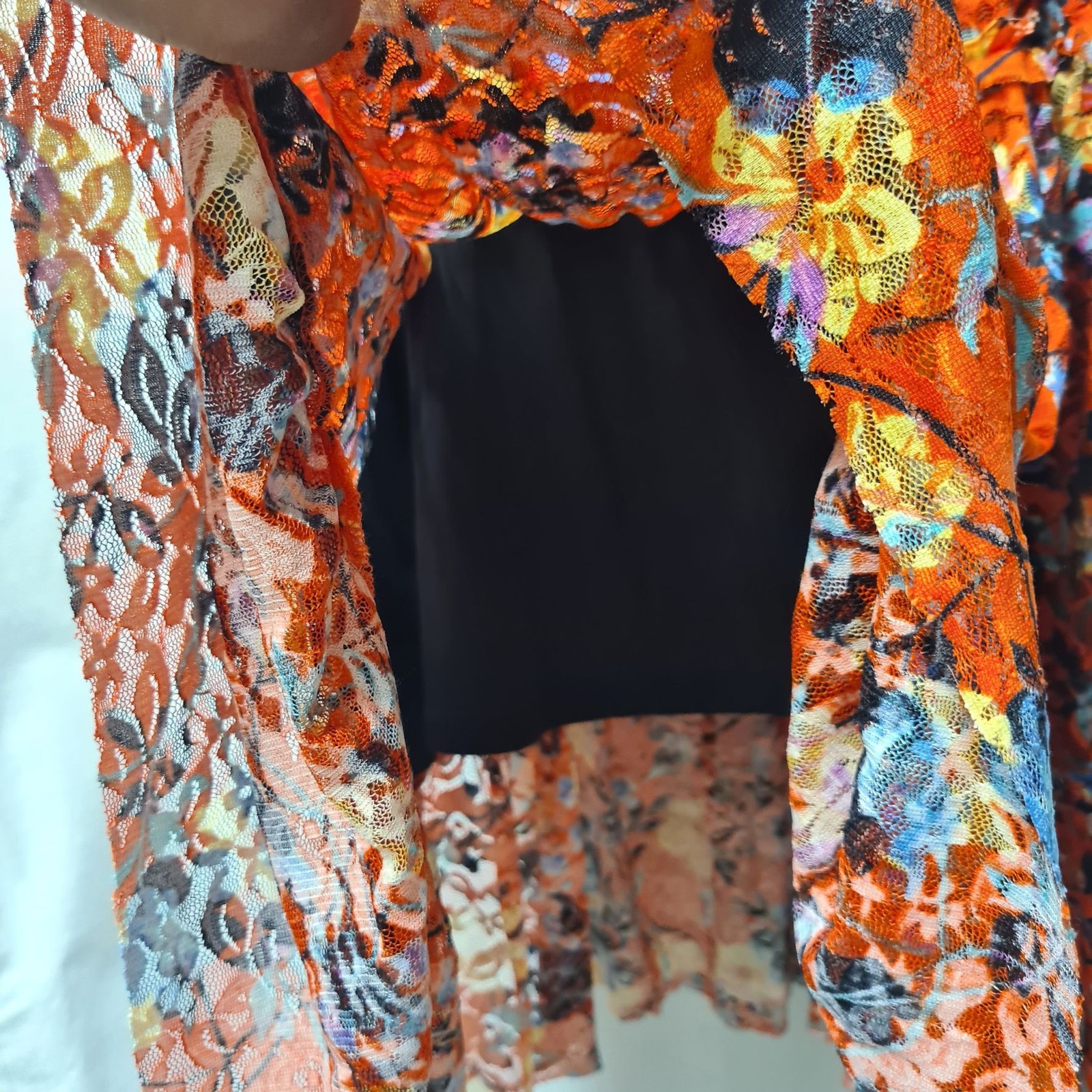 NY Collection Womens Halter Dress Large L Floral Boho Mini Sundress