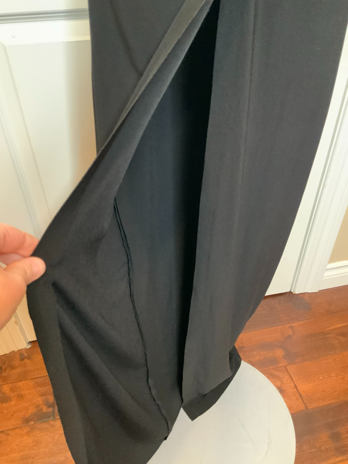 Norma Kamali Black Halter Wrap Straight Gown Dress, Size XS | 34, NWT! $165