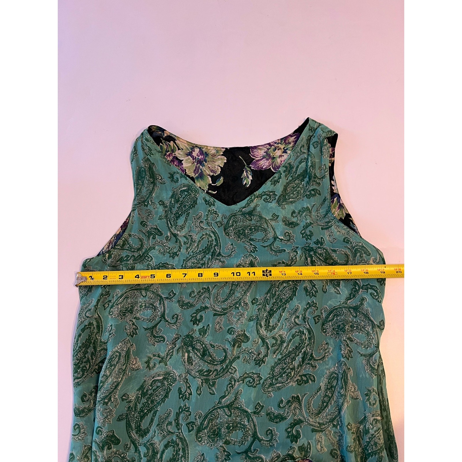 Sarah Arizona Reversible Floral Paisley Dress LRG Fairy Whimsigoth Fairy Grunge