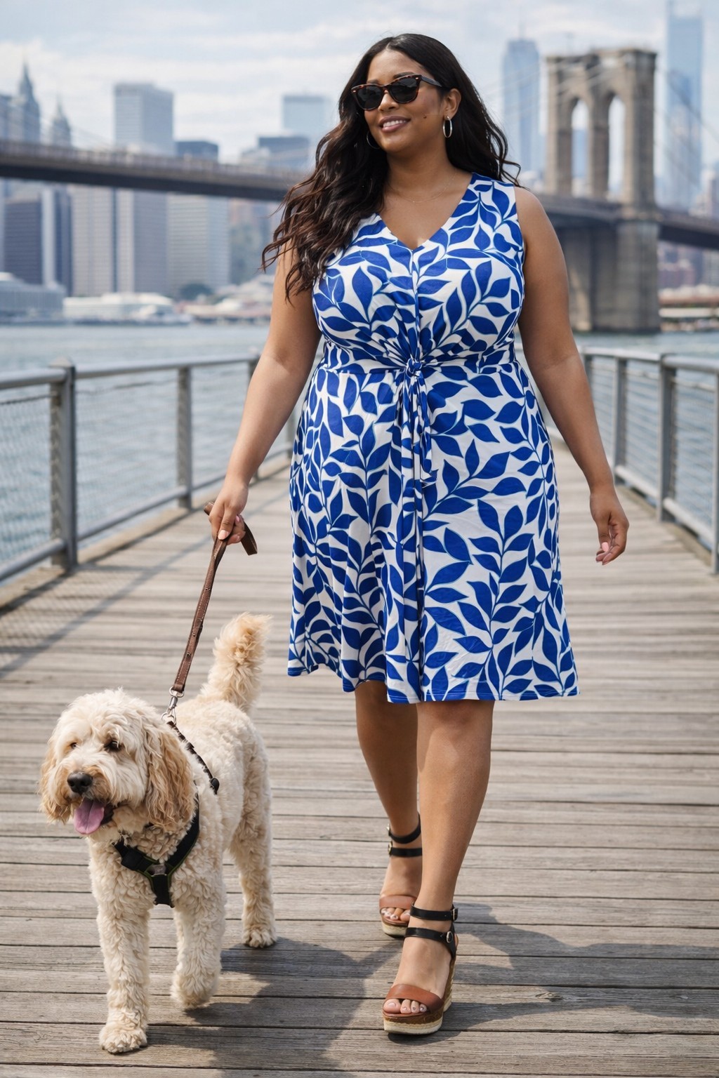 Leota Dress Plus Size 3L (24/26) Ivy Blue NWT Made in USA