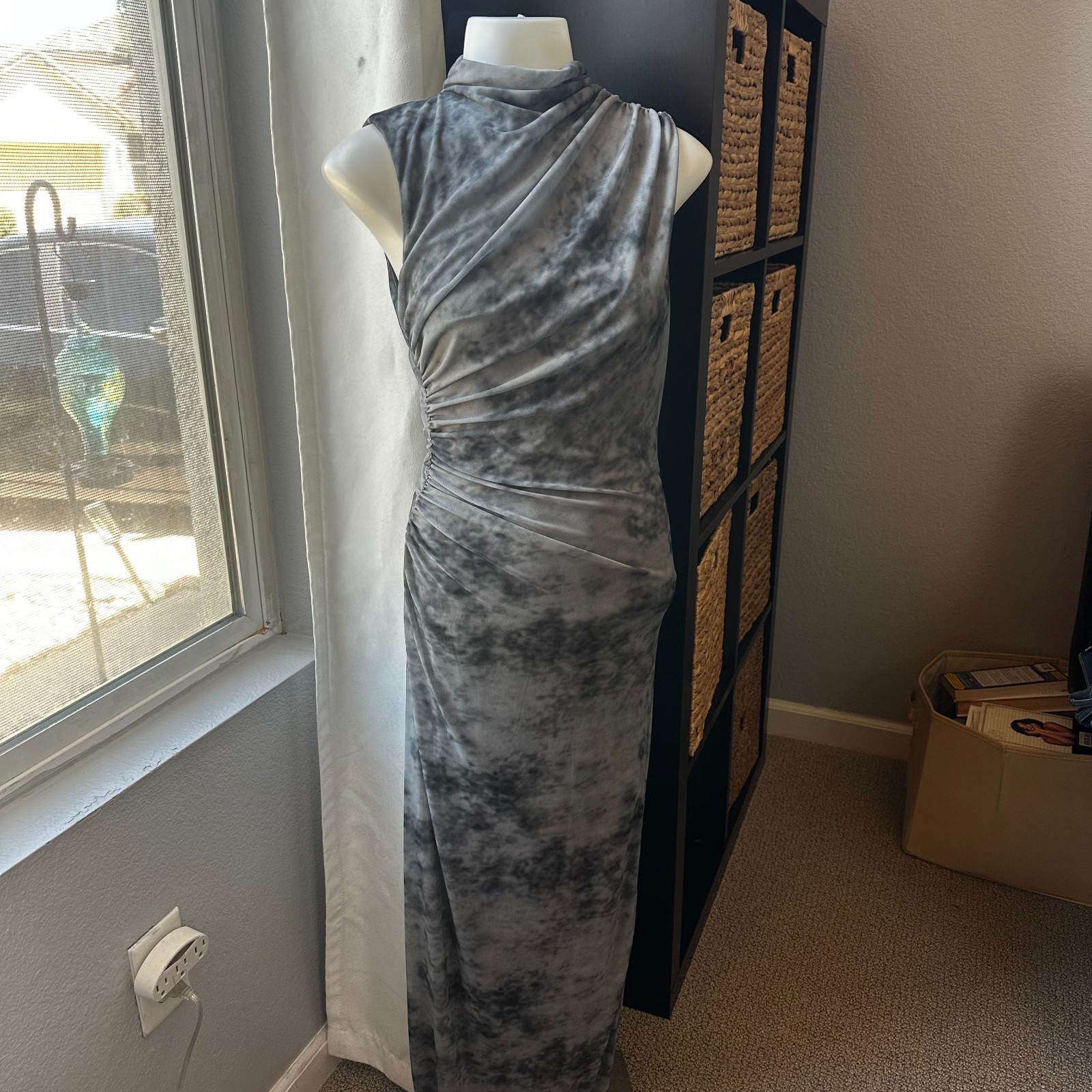 Zara Strapless Smoky Gray Dress – Size Small
