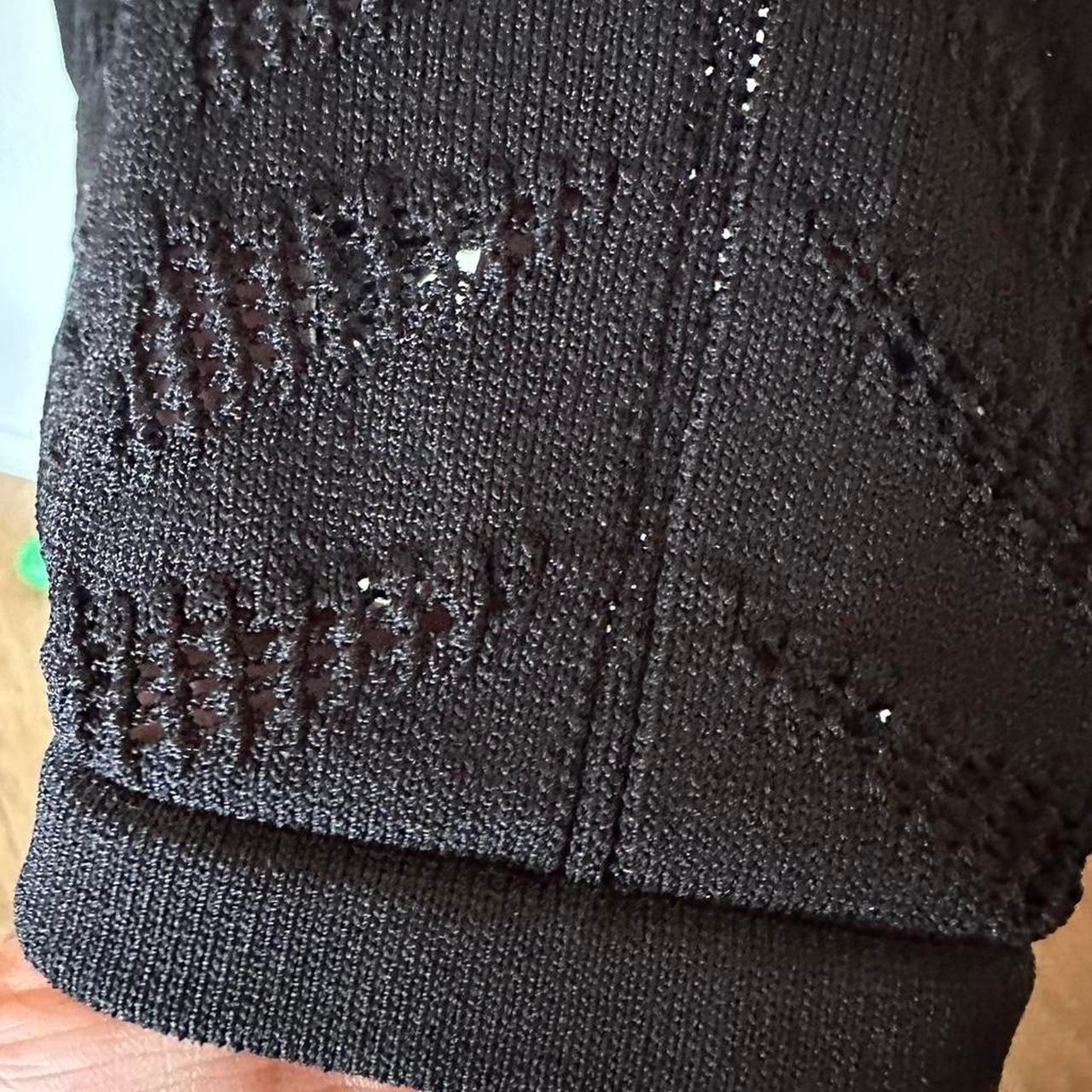 Calvin Klein black fishnet dress with nude lining. Body con, cocktail,