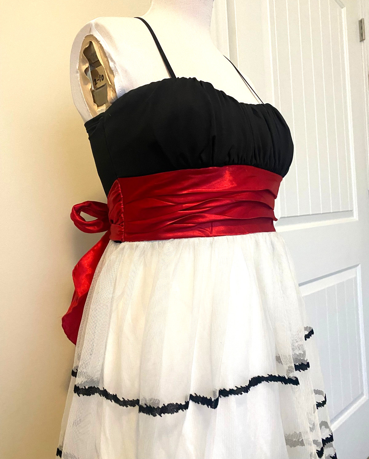 Trixxi vintage 2006 Y2K Sears black and white striped dress, small