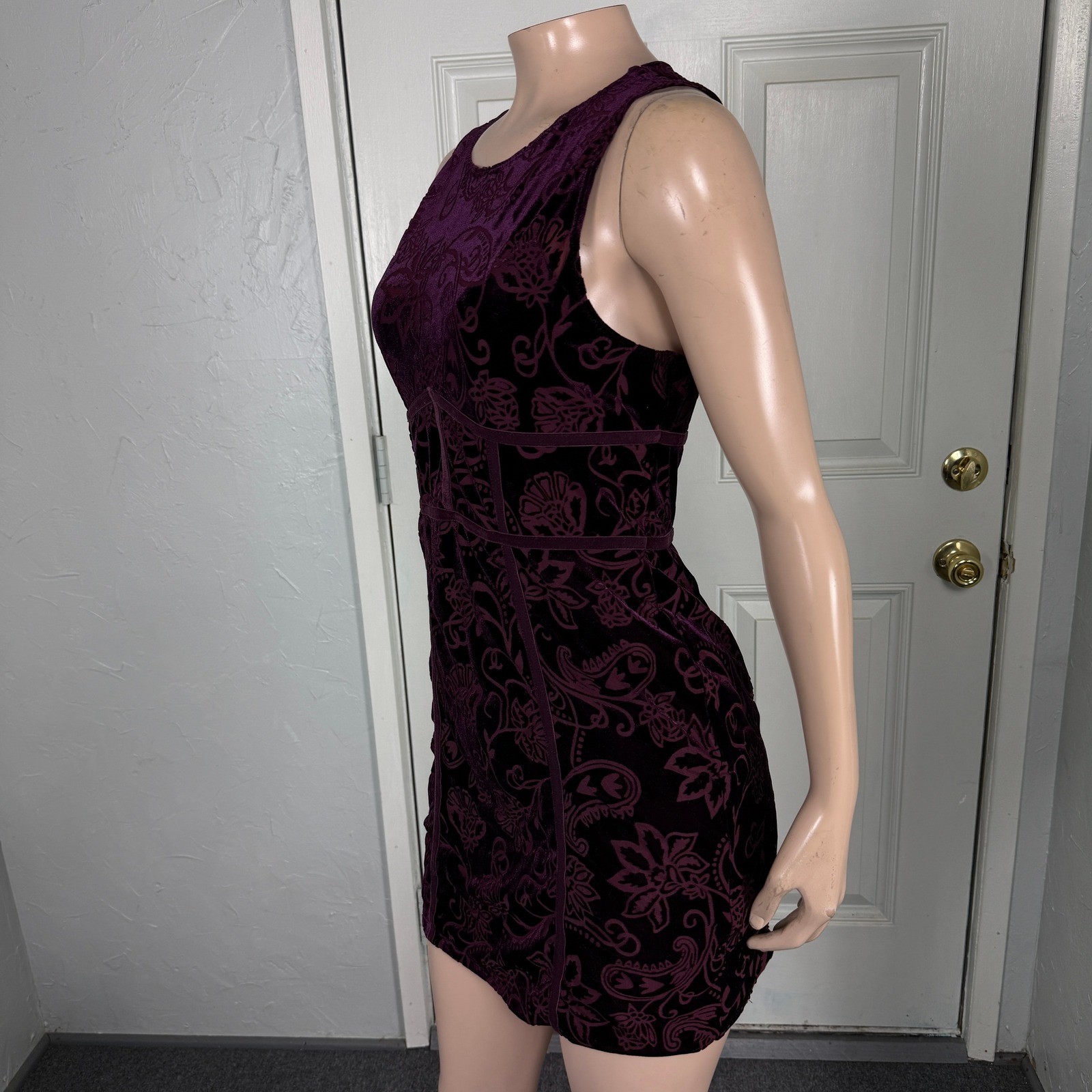 Intimately Free people Burnout Babe Women’s Dress Medium Floral Mini Boho HH5