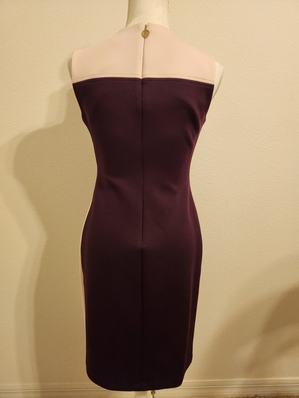 Tommy Hilfiger Pink and Maroon Asymmetrical Size 4 Polyester Dress NWOT