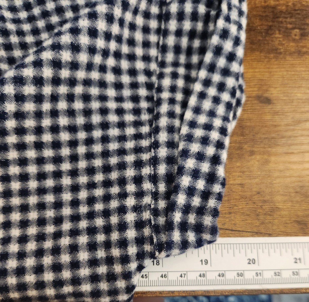 Madewell Gingham Tiered Mini Dress Blue White Cuff Sleeve Button Front XS