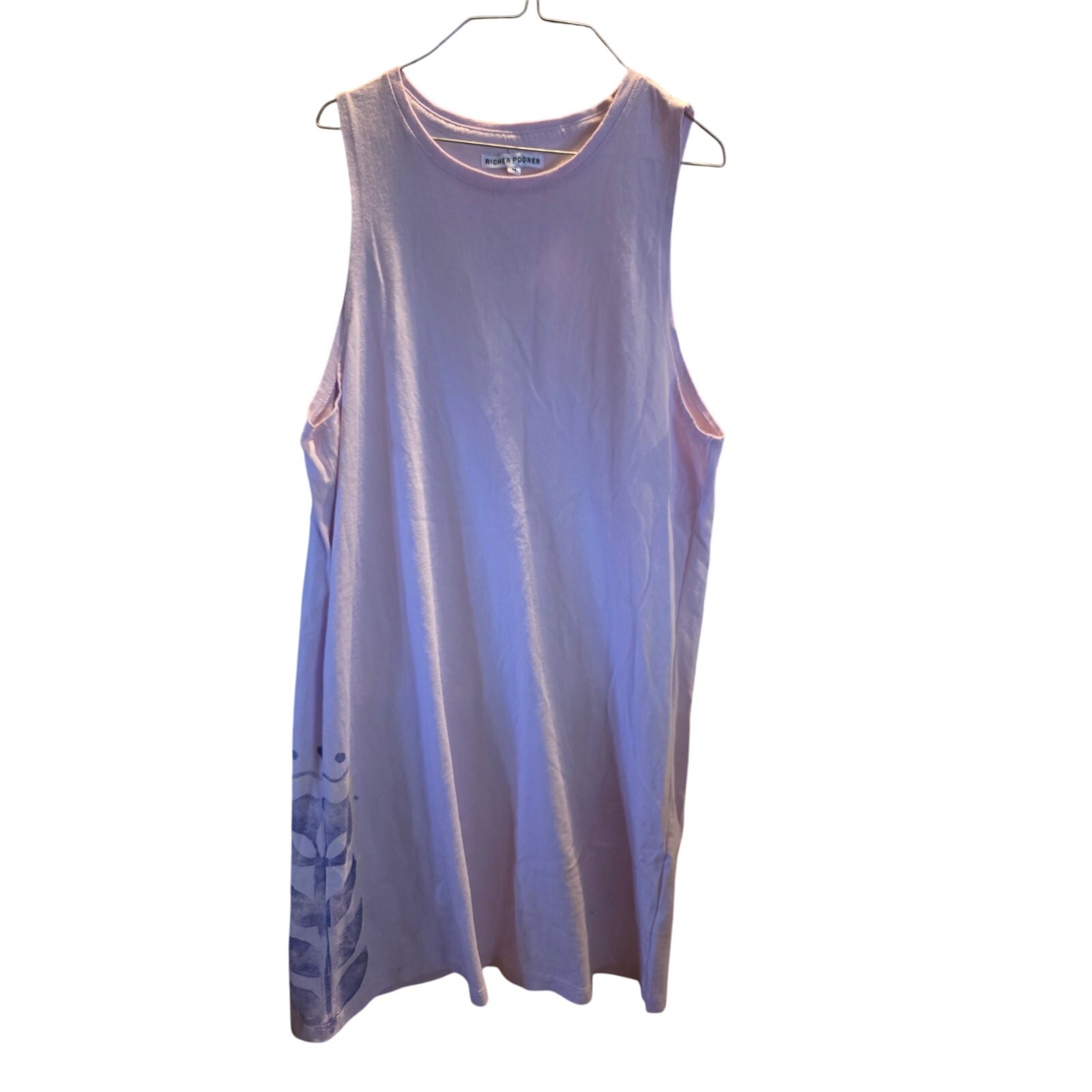 Richer Poorer Midi Tank Dress M Womens Light Pink Pullover 100% Cotton