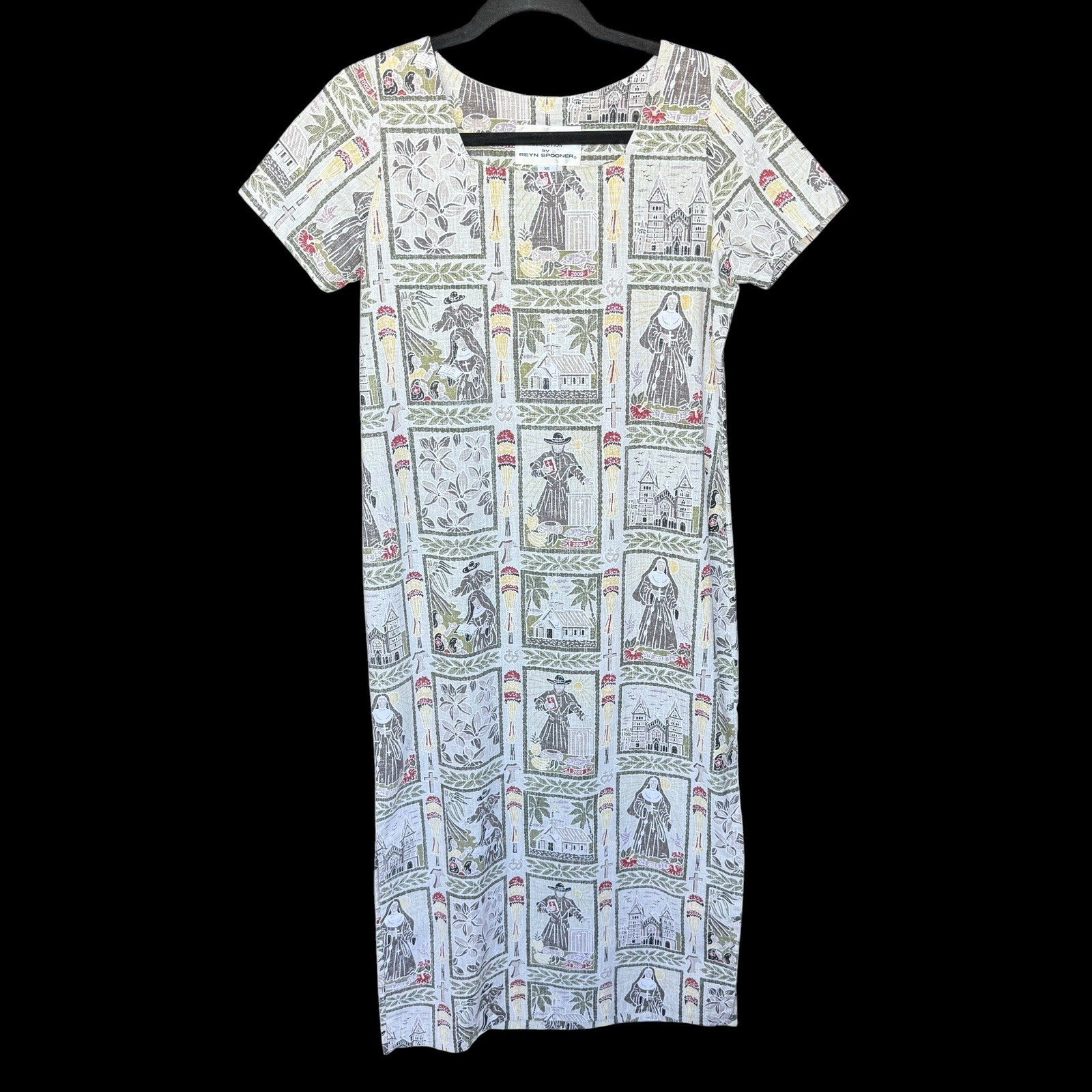 Reyn Spooner Dietrich Varez Father Damien Women’s Long Dress Size XS Rare