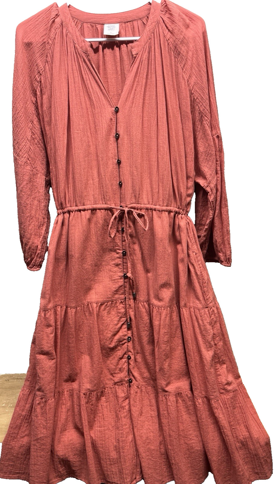 Matilda Jane Good Hart dress womens size XL coconut grove fall orange tiered