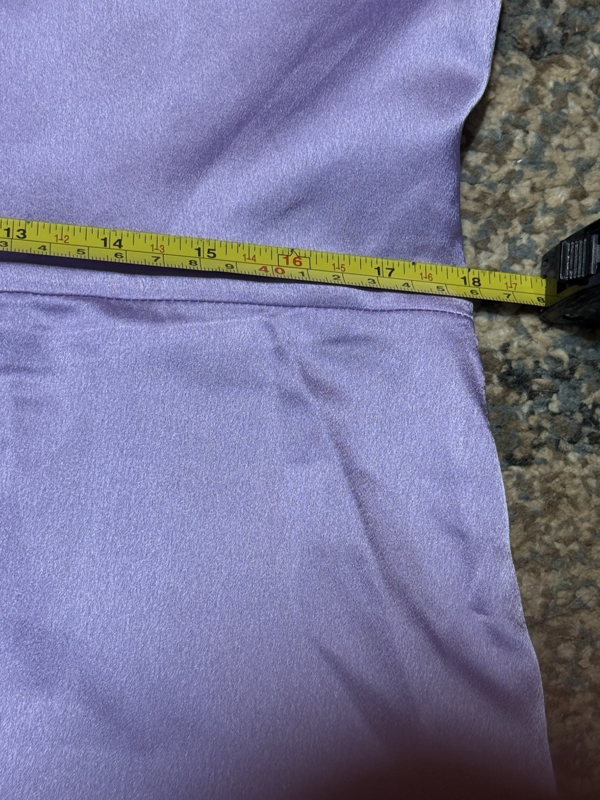 Shen last elegant light purple satin asymmetrical on shoulder midi 1x
