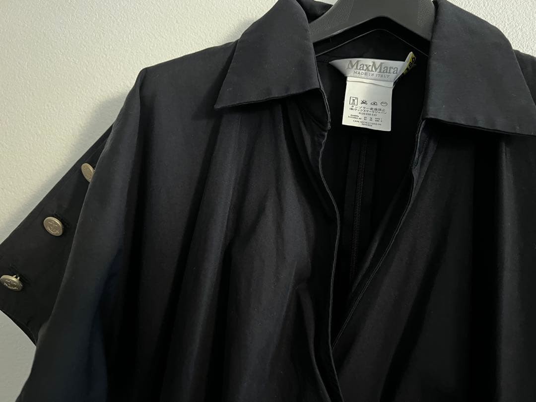 Max Mara White Tag Dolman Dress Black A-line No Stretch Used