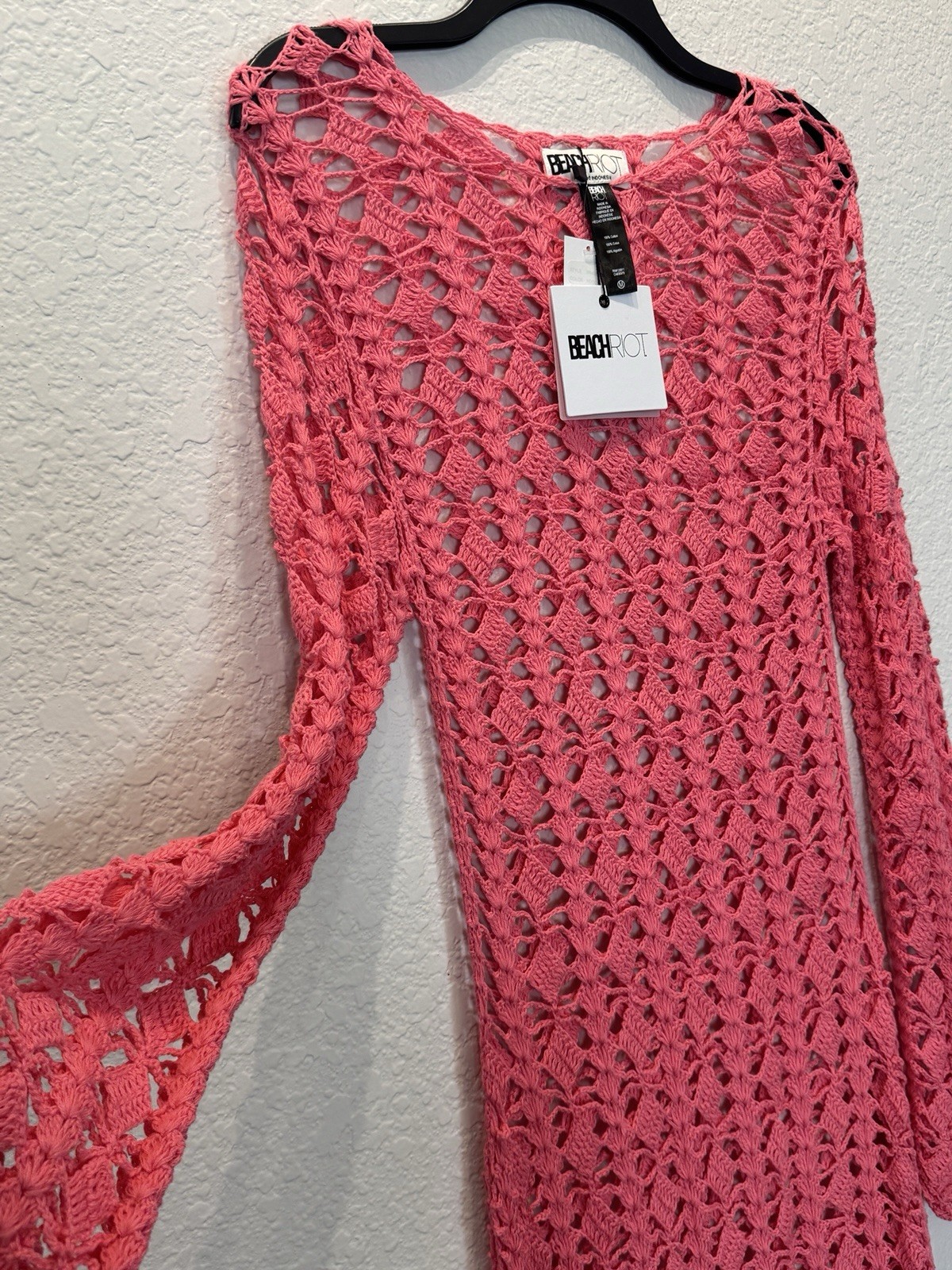 Beach Riot Women’s Size M Ariana Cover-Up Long Sleeves Maxi Dress NWT $248