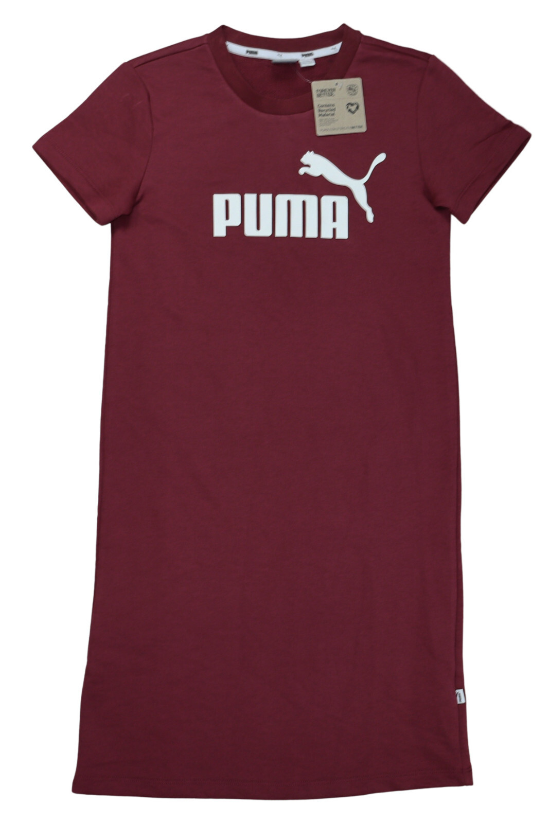 Puma Essentials Logo Print Short Sleeve Athletic Mini Length Women’s Dress NWT