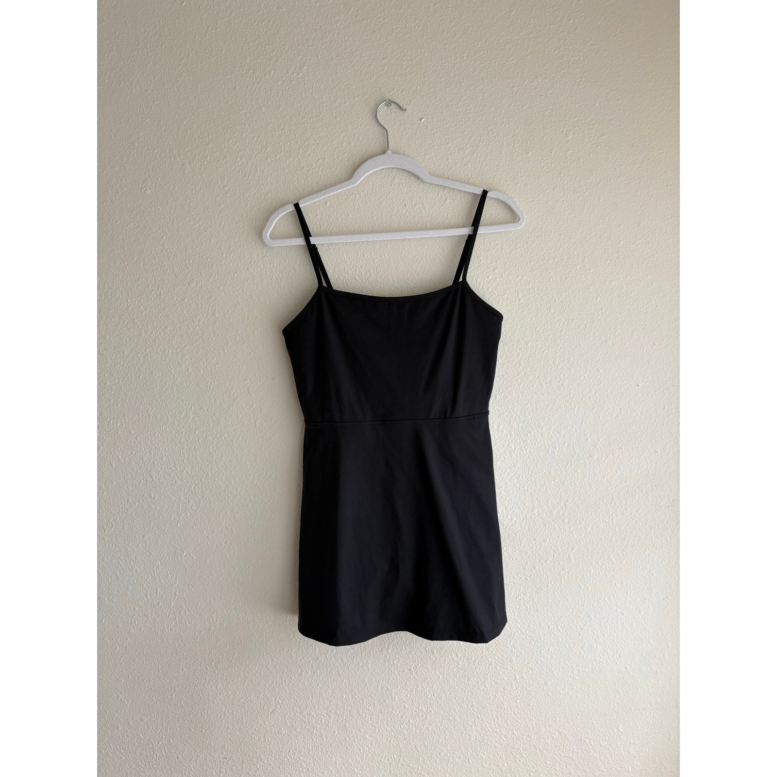 Black active dress with shorts. athleisure sporty summer vacation resort tennis