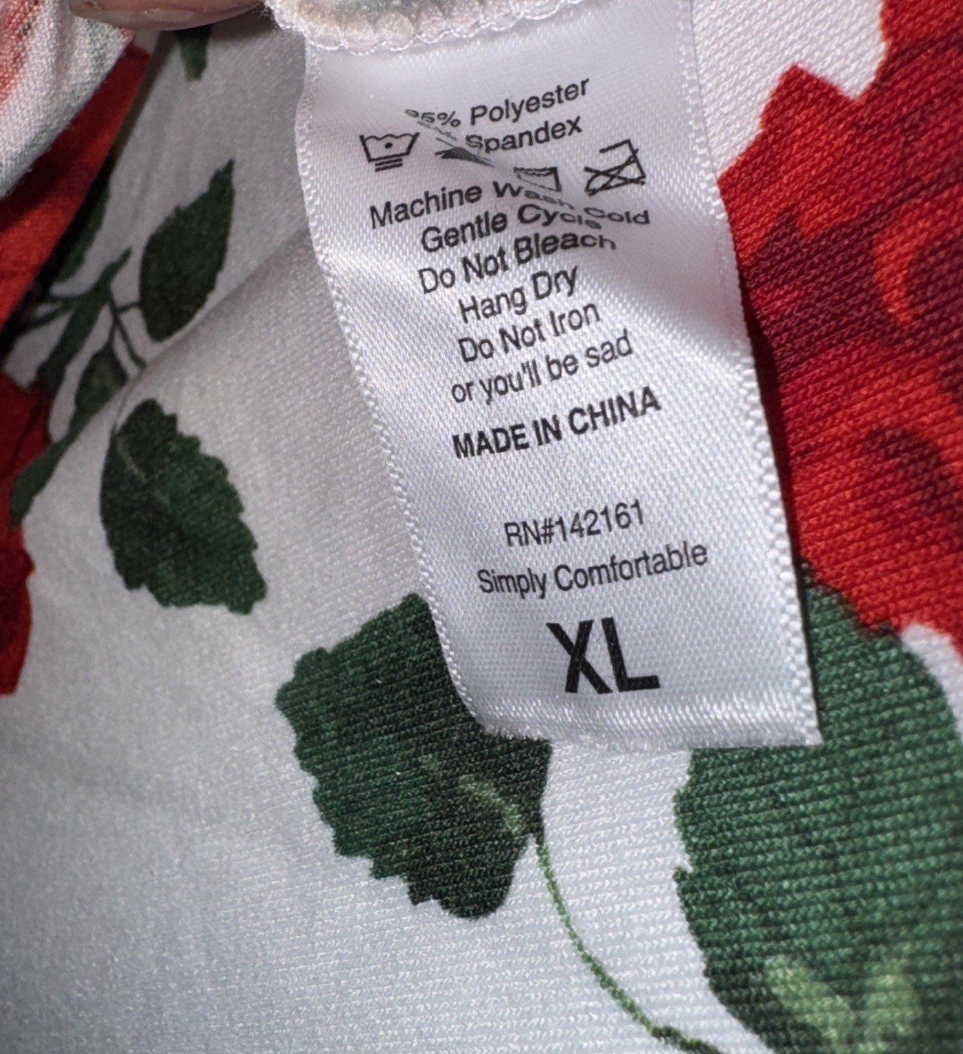 NWT LuLaRoe XL White Red Green Pink Roses Floral Jessie Swing Dress w/Pockets