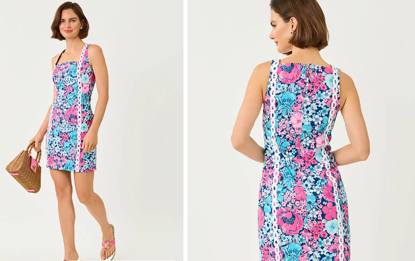 NWT Lilly pulitzer Leandra shift dress floral sleeveless size 2