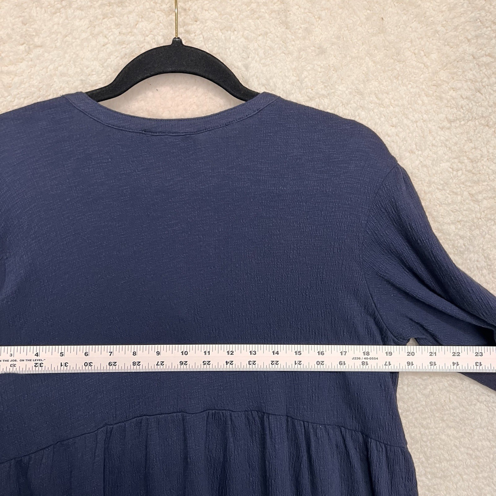 New Richer Poorer Cloud Weave Button Up Dress Womens M Blue Nights Relaxed