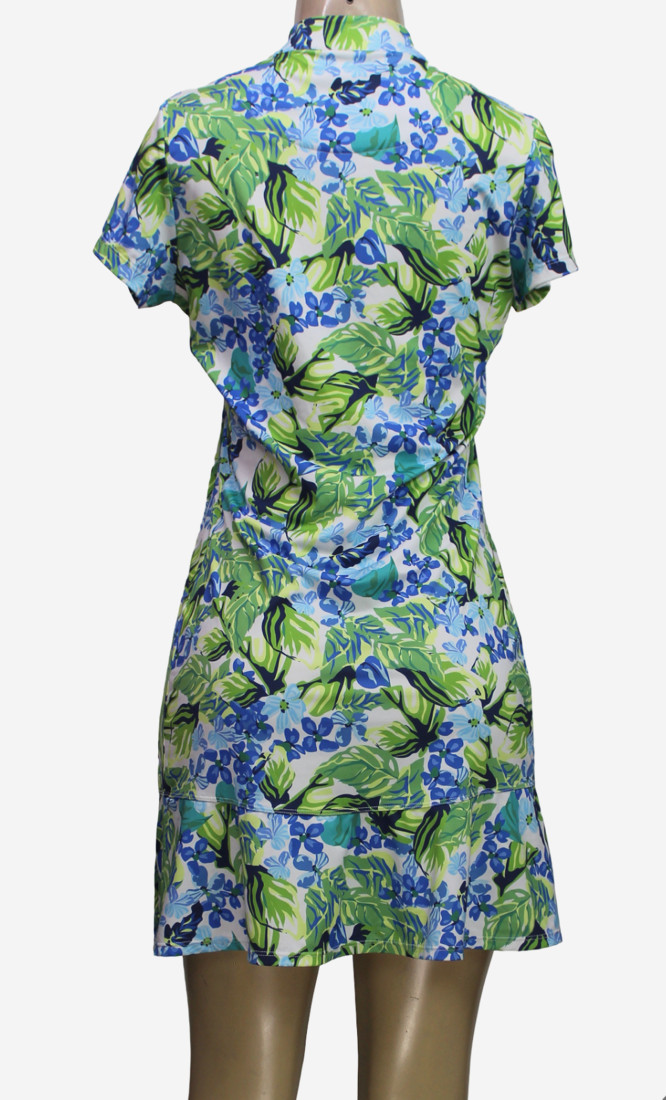 Tail Activewear Golf Dress Stretch Short Sleeve Floral Multicolor Size XS