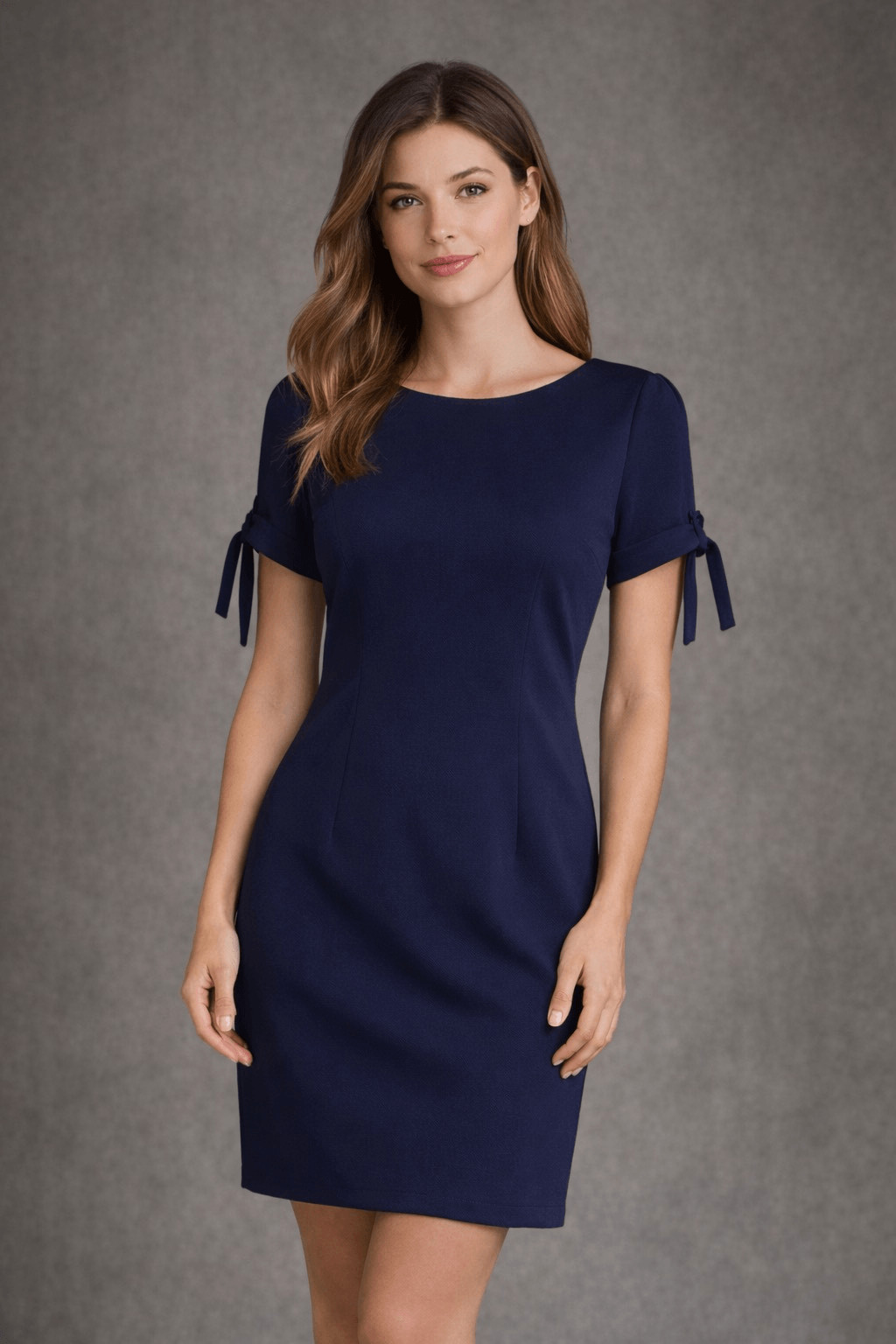 Karl Lagerfeld Navy Knee Length Short Sleeve Cocktail Dress Size 2 757