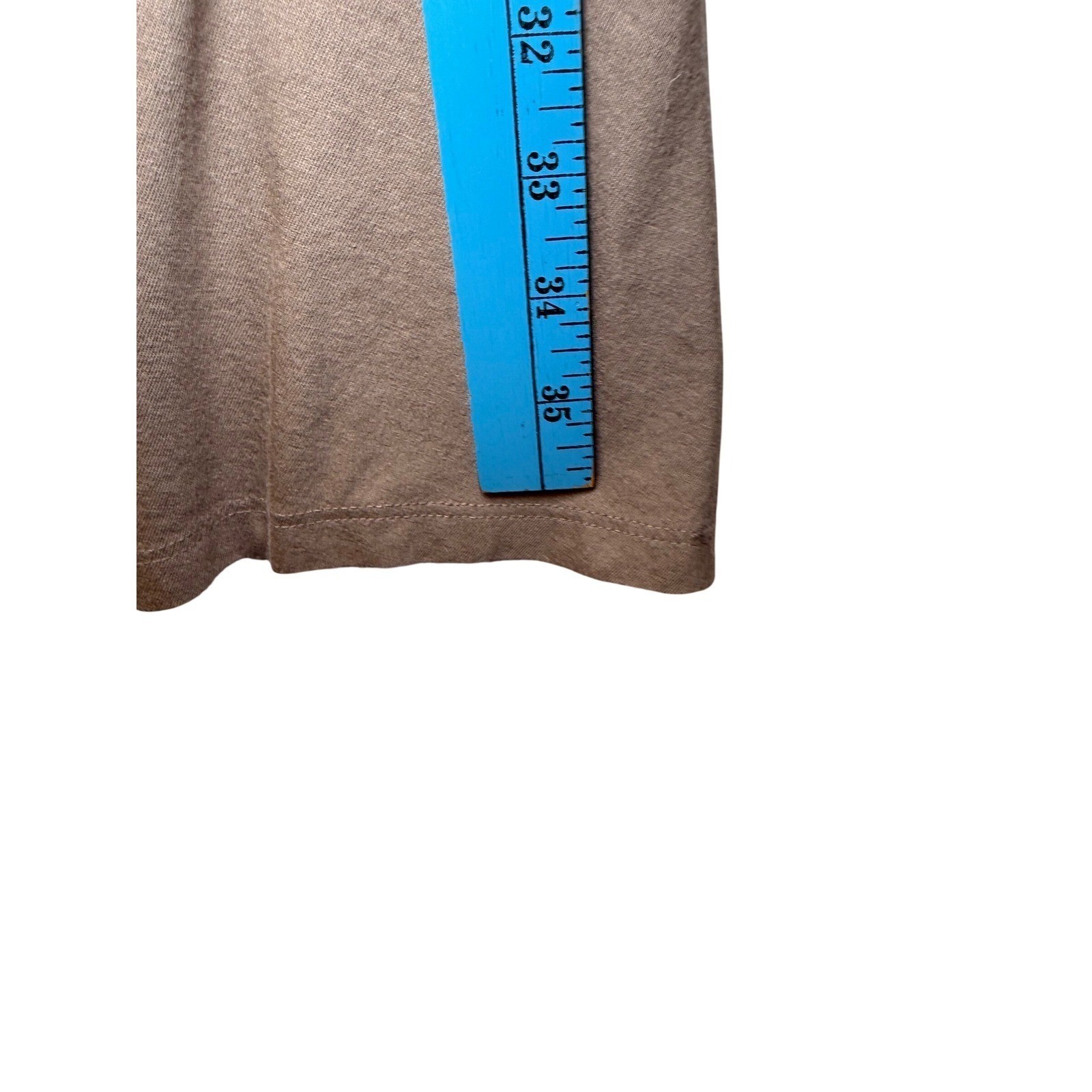 Brochu Walker Long Sleeve Draped Cotton Modal Jersey Midi Dress Light Brown M