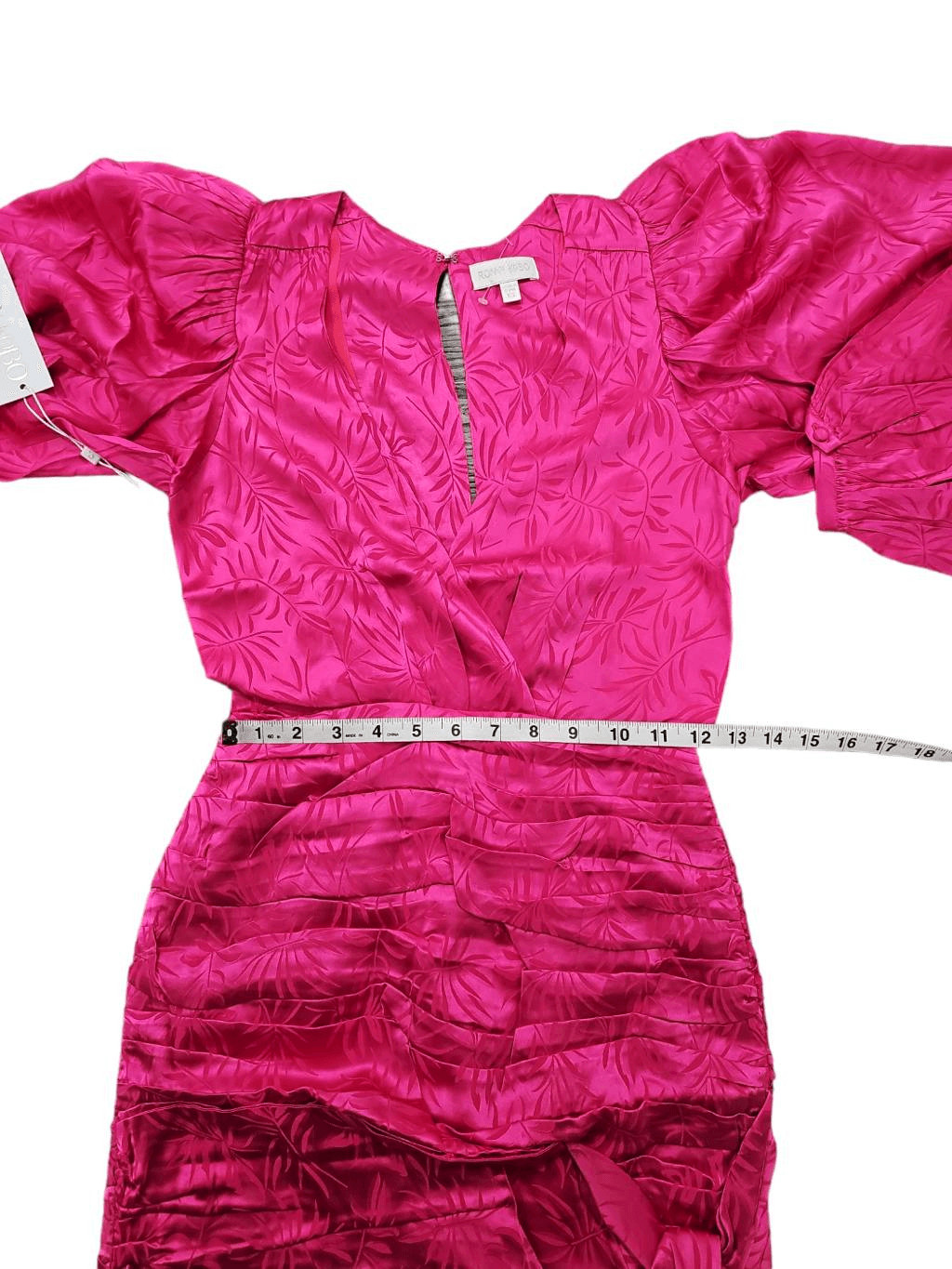 Ronny Kobo Giorgia Ruched Jacquard Mini Dress XS