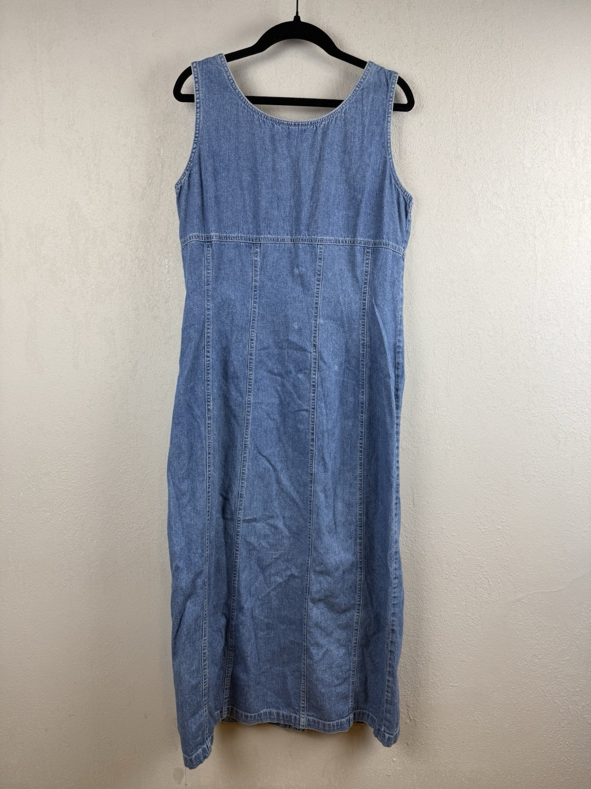 90s Tickets Denim Button Up Maxi Dress