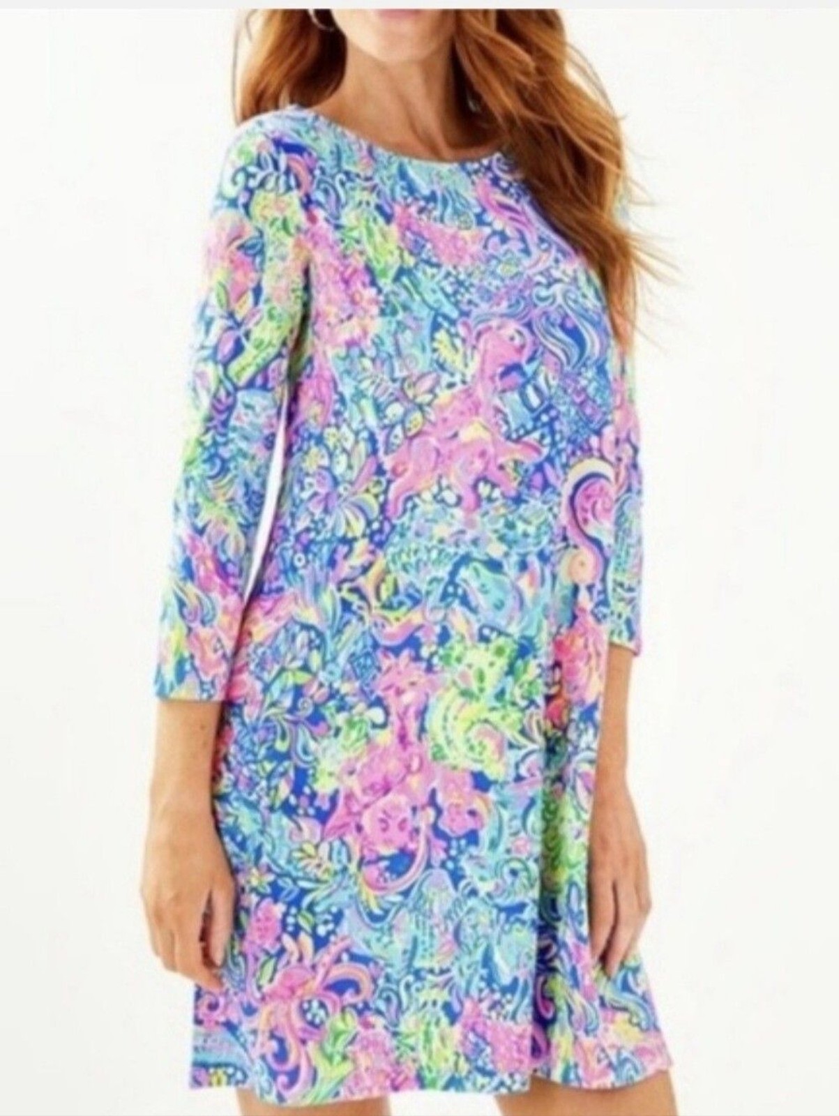 Lilly Pulitzer Ophelia swing dress in multi pop up 60 animals Size Medium